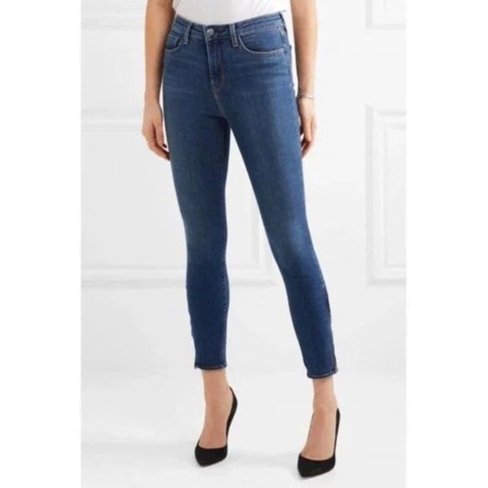 L'Agence Andrea High Rise Jeans Dark Vintage Size 28 Skinny Slim Casual